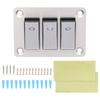 1PCS Boat-shaped Switch Brushed Aluminum Plate Multi-road Switch Panel 5-24V 16A Per Channel For Automobiles/ships/yachts