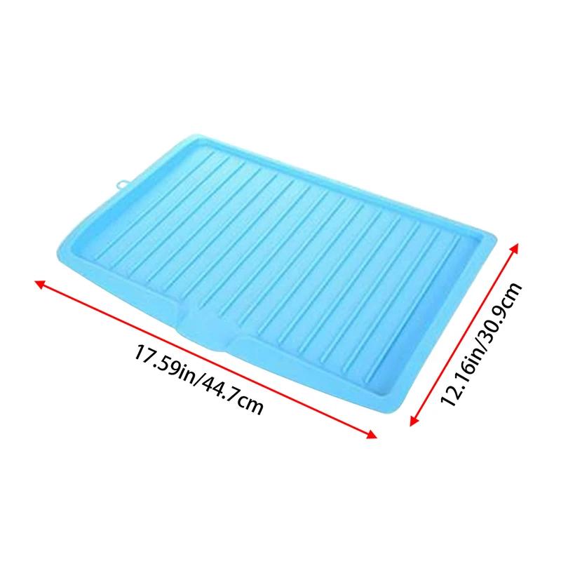Drain Rack Kitchen Silicone Dish Drainer Tray Large Sink Drying Rack Worktop Organizer Drying Rack For Kitchen Dishes Tableware