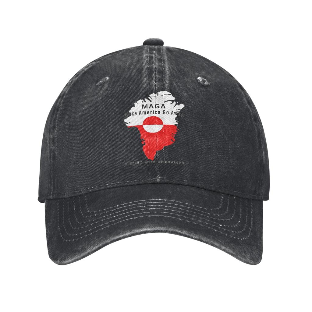 Men Women Hands Off Greenland Is Not For Sale MGGA Print Hat Classic Distressed Cotton  Baseball Cap Adjustable