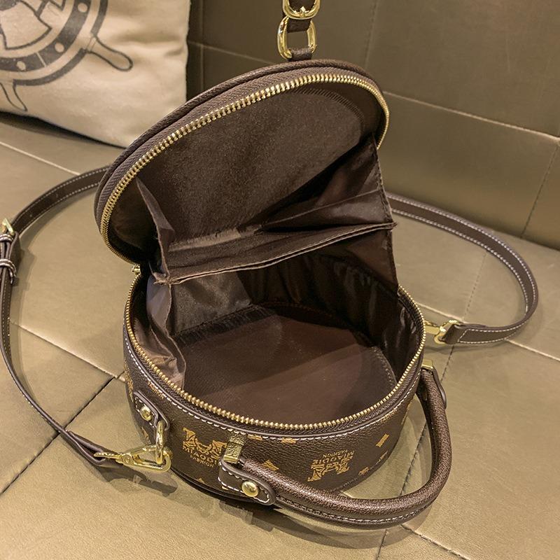 Bag women's new versatile messenger bag fashionable texture shoulder bag portable small round bag