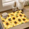 1Pcs Rubber Drying Mat With Colorful  Print For Coffee Shop Restaurant Kitchen Carpet Tableware Durable Diatom Mud Table Mat Pet Mat Coffeeware