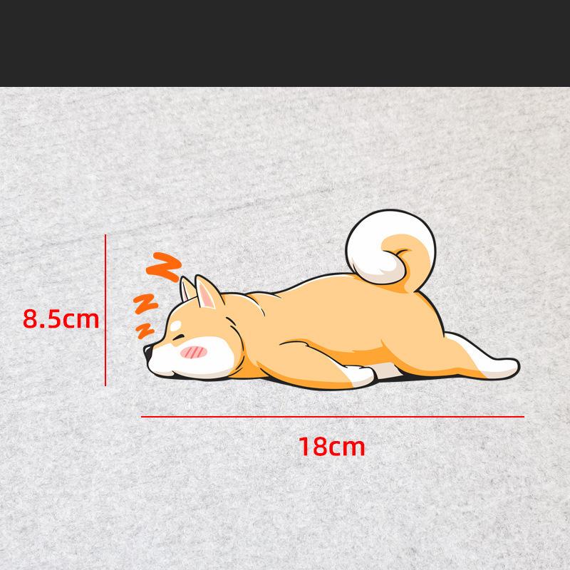 Reflective Husky Cartoon Dog Car & Motorcycle Scratch Cover Sticker
