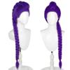 Purple Tiger Clip Single Ponytail Braided Synthetic Wig | Animated Film for KPop Demon Hunters Figure Rumi Cosplay Wig