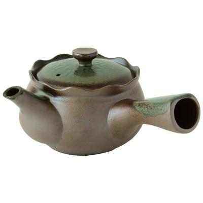 Banko Ware Oribe Moderne Teekanne mit Hergestellt mit Teekanne Teekanne, 360ml, Grün, Stil, Leichtgewicht, Teetasse, Japan, Sieb, Einteilig