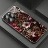 Funda de Cristal Templado con Estampado de Cerezas y Leopardo Para iPhone 17 16 15 14 13 12 11 Pro Max 17Air 16E 7 8 15 Plus XR XS X Cubierta