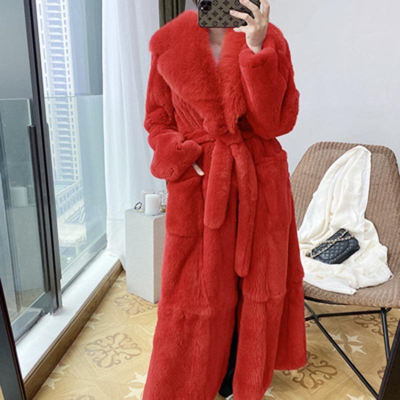 New imitation fur coat women's medium and long coat fashion temperament loose large size belly tide