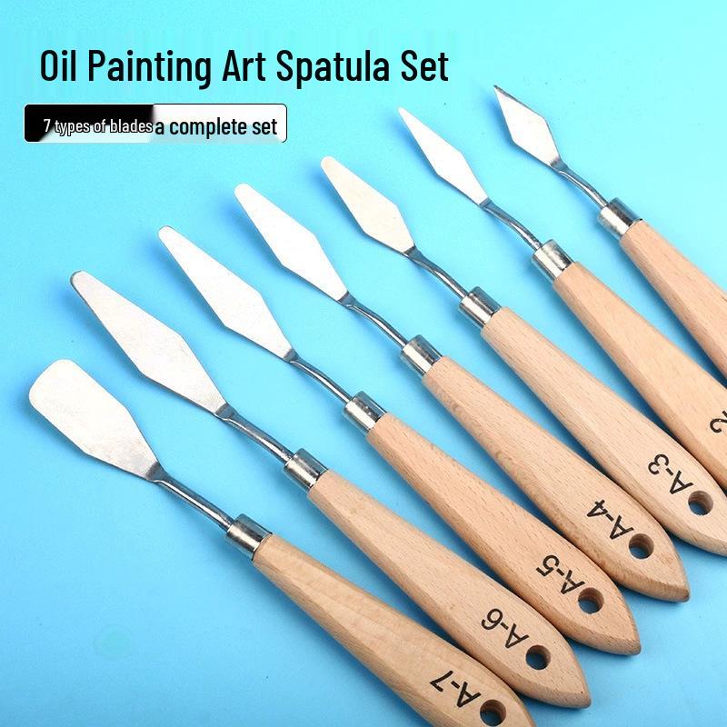 5-Piece Stainless Steel Palette Knife Set for Oil and Gouache Painting