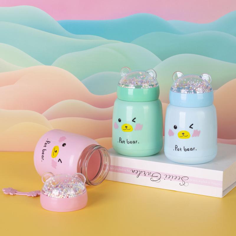 Gift Water Cup, Double-layer Portable Small Glass Cup, Cute and Creative, Portable for Students and Children, Cup, Small Gift