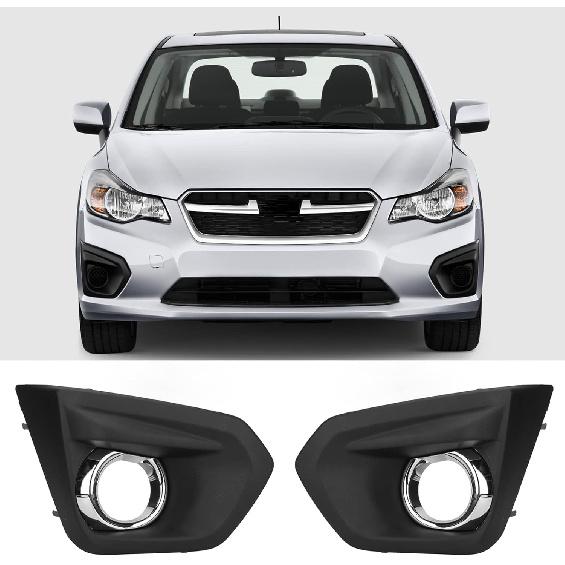 Replacement Fog Light Lamp Bezel Cover, Left Right Fog Lamp Bezel Front Bumper Fog Light Cover Fog Light Bezel Replacement for Impreza Sedan and