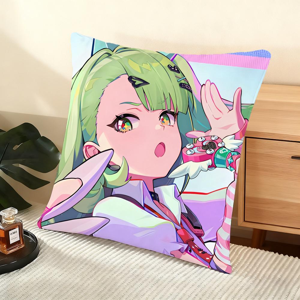 Game Zenless Zone Zero Cushion Cover Soft Short Plush Pillow Cover Smooth Cozy Texture Aesthetic Cushion Case Home Decor