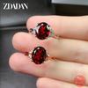 925 Sterling Silver Adjustable Ruby Ring for Women Fashion Jewelry Gifts