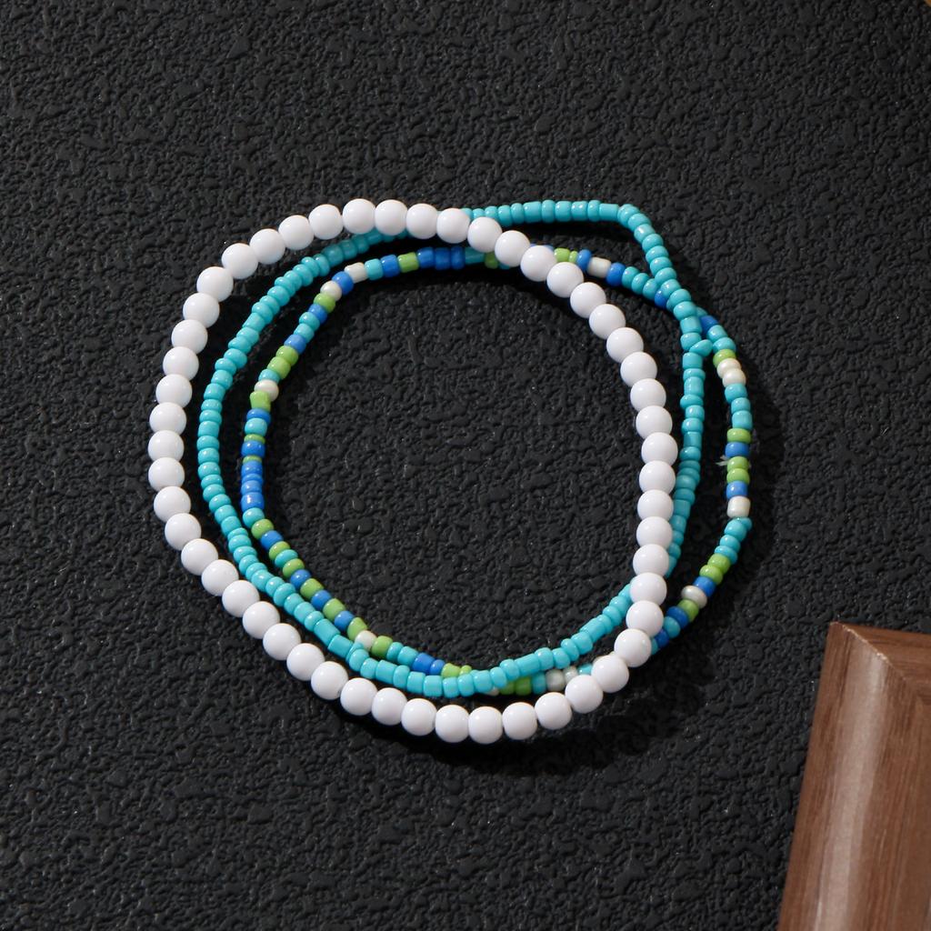 Multicolor Layered Seed Bead Bracelet Set for Women Bohemian Y2K Jewelry Gift