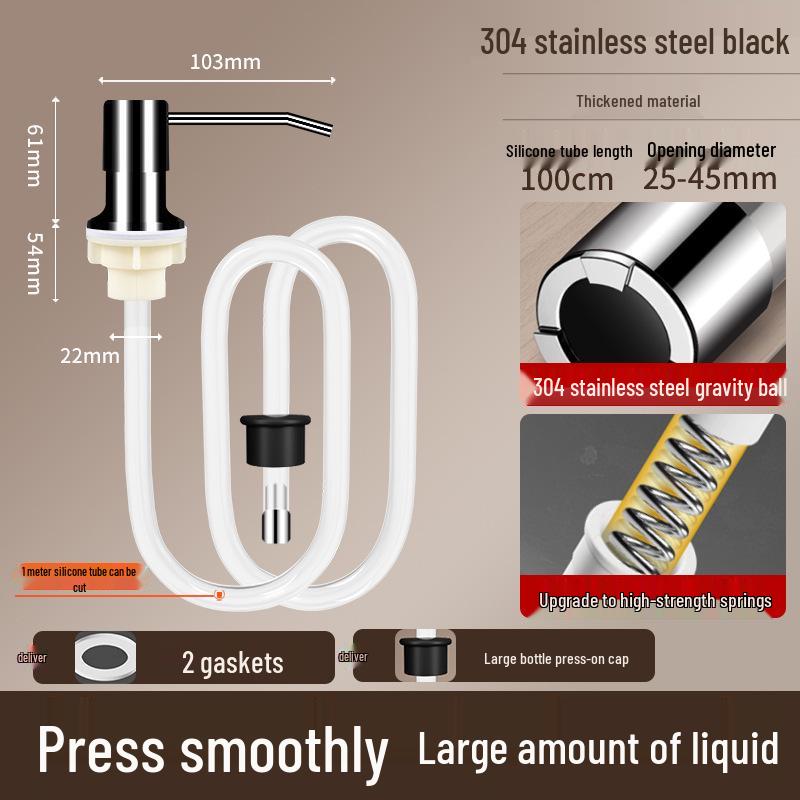 Kitchen Sink Soap Dispenser with Extended Tube for Dishwashing Liquid