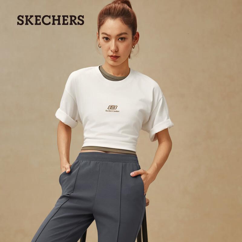Skechers Unisex Loose Fit Color-Block Knit T-Shirt L226U006 L 100