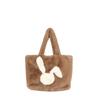 New autumn and winter large-capacity tote bag women's fur bag cute cartoon handbag plush shoulder bag