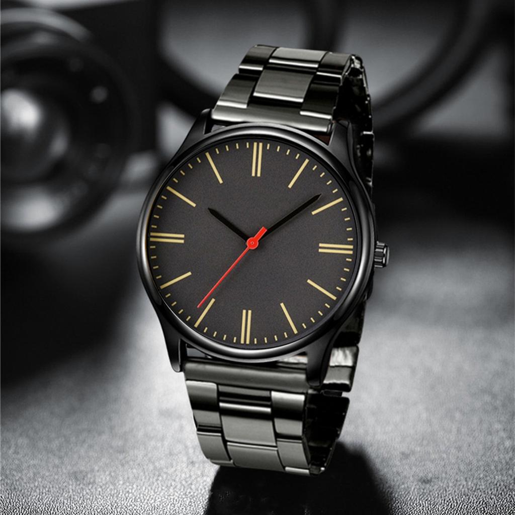 Fashion Men Black Quartz Watches for Man Luxury Men Business Watches Casual Clock Reloj Hombre (Without Box) Relógios Masculino