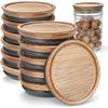 Regular Mouth and Wide Mouth Wooden Mason Jar Lids for Ball/Mason Jars, Reusable Acacia Wood Mason Jar Lids with Airtight Silicone Seal Perfect