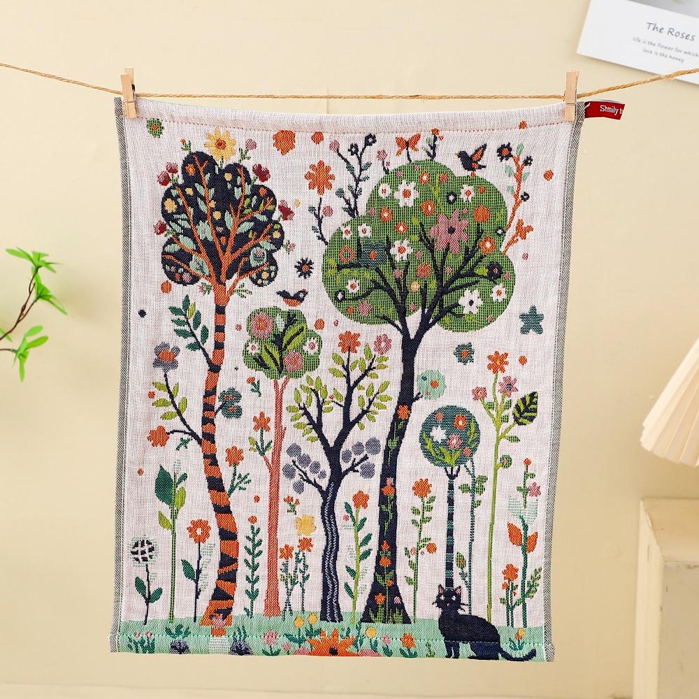 34x40cm Large Hand Towel Quick Dry Decorative Kitchen Towel 4 Layer Cotton Gauze Pure Cotton Dish Cloth Home Restaurant