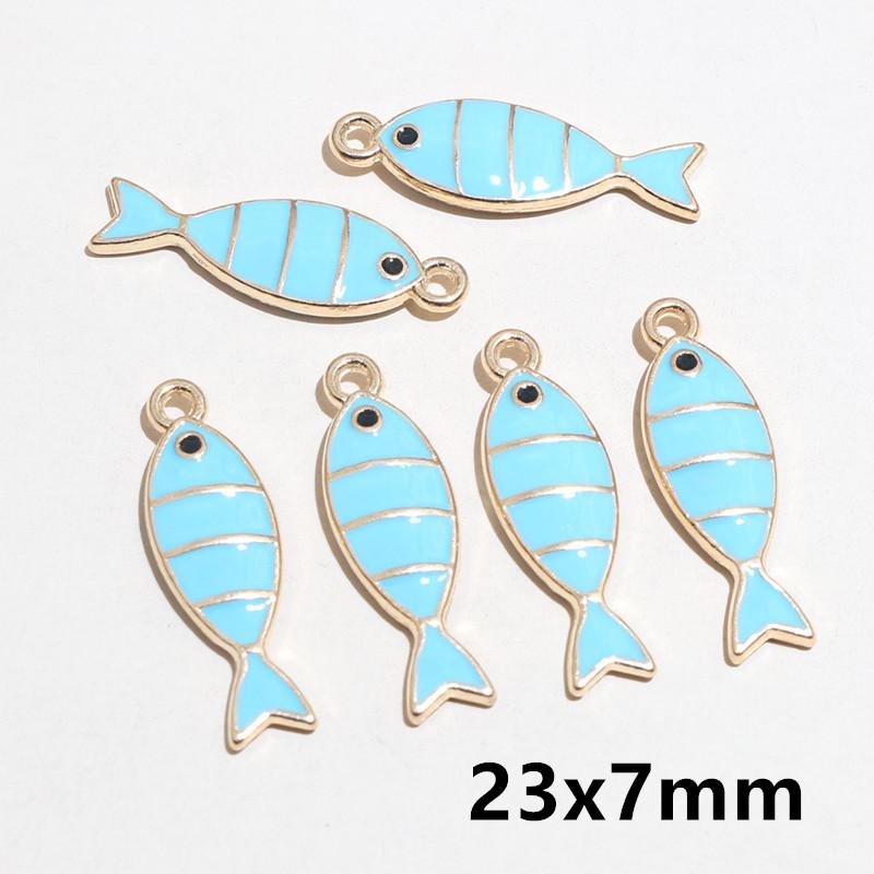 20pcs Enamel Fish Year Number 2026 Charms Pendant DIY Jewelry Making Craft Accessories for Earrings Necklace Bracelet Keychains