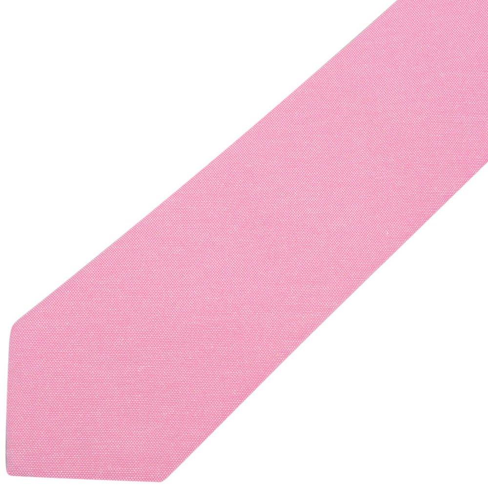 [Celeste Loto] brand necktie, available in 8 colors, Oxford fabric, pink (cherry blossom pink).