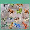Moc Conjunto de Blocos de Construção Dinossauro Tyrannosaurus Rex Stegosaurus Pterodactyl Triceratops Velociraptor Saco de Brinquedo Diy