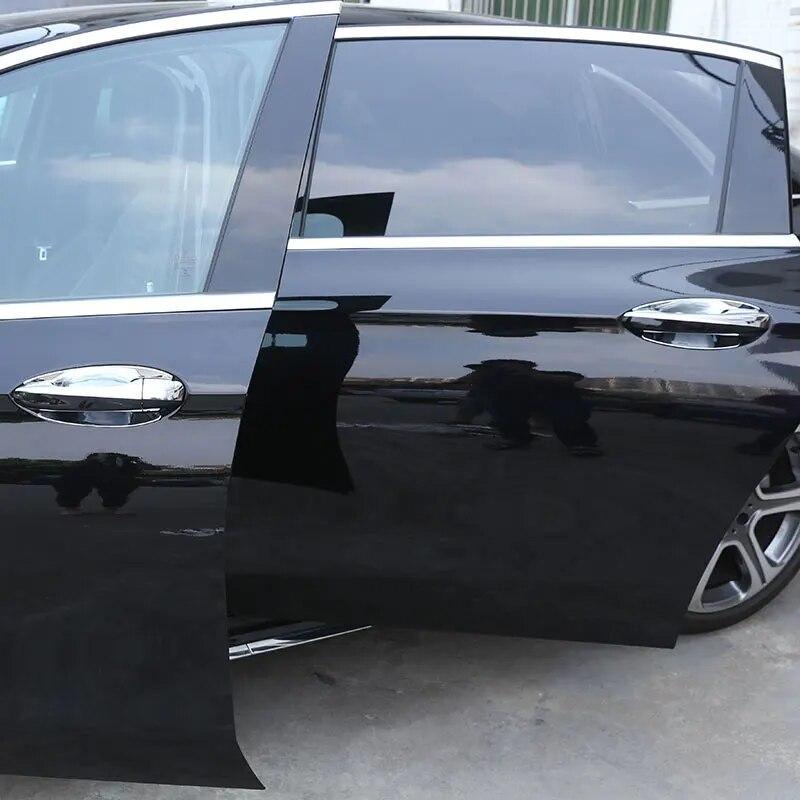 For Mercedes Benz E Class W213 2016-2022 ABS Matt blackBright/carbon Fiber Car Door Bowl Cover Trim Sticker Car Accessories