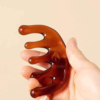 1Pcs Body Meridian Massage Comb Resin Five Wide Tooth Comb Acupuncture Help Blood Circulation Anti-Static Smooth Hair