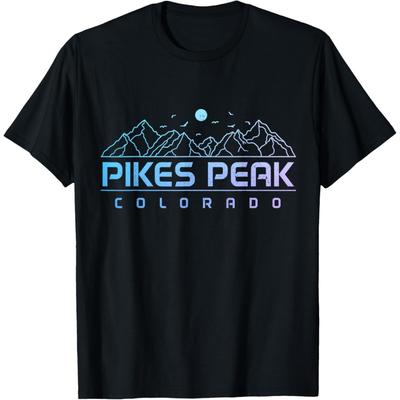 Pikes Peak Colorado Rocky Mountains Climbing Souvenirs T-Shirt(1)