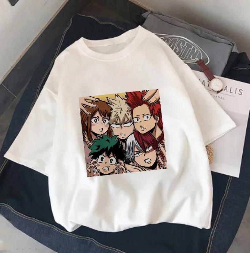 2026 New Anime My Hero Academia Shoto Todoroki Print Kids Tshirt, Summer Short Sleeve Harajuku Cartoon T Shirt for Boys Girls