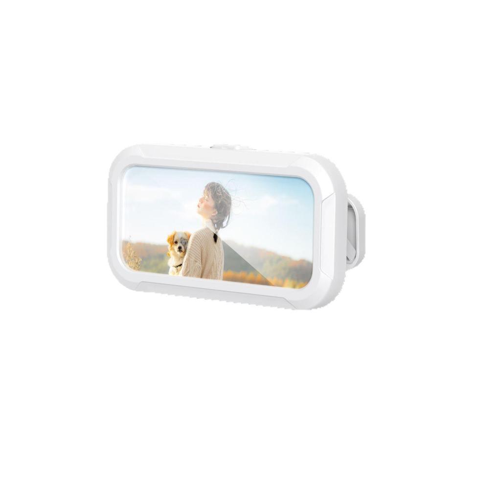 Cartoon Waterproof Shower Phone Holder with Rotatable Touch Screen and Brush Storage