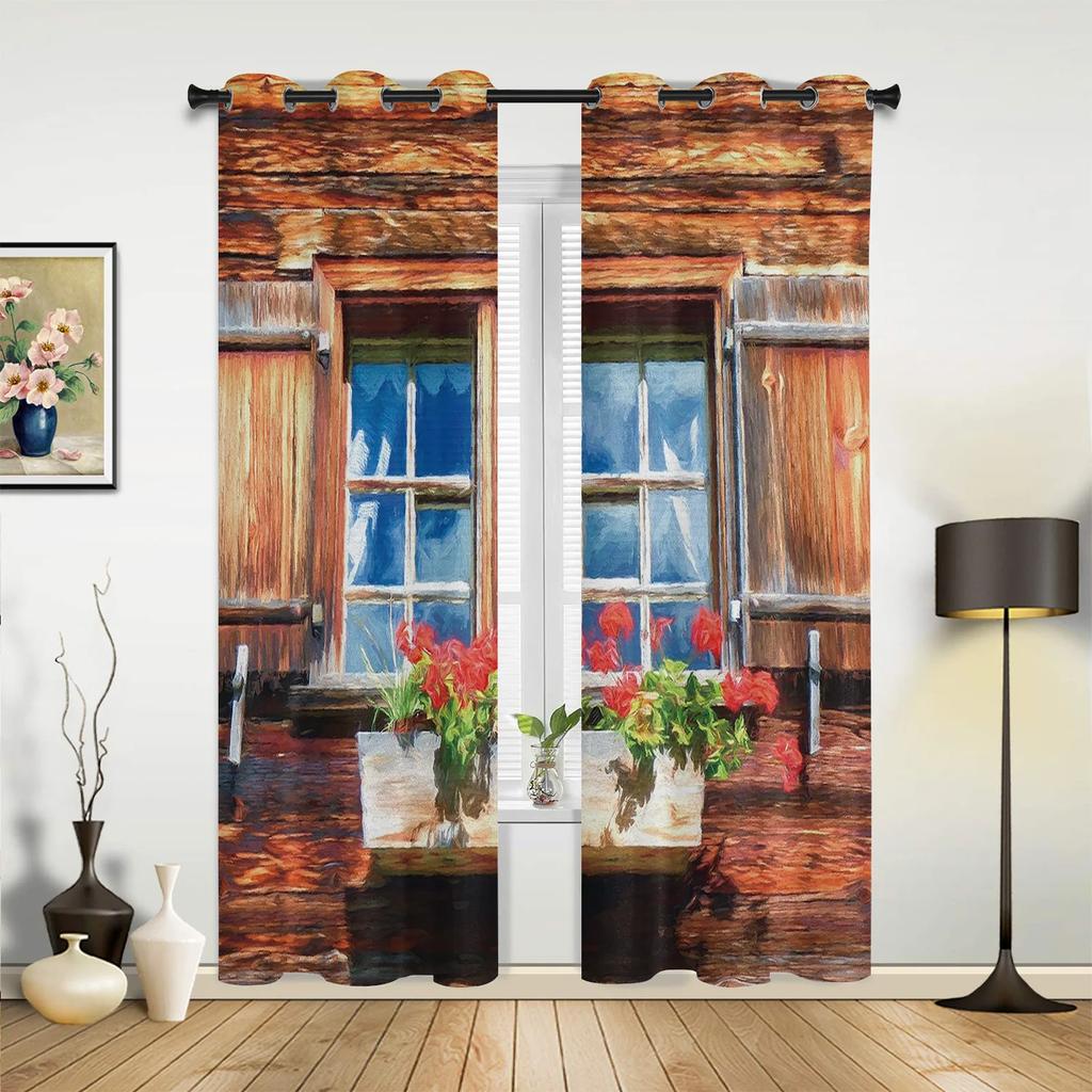 Medinė durų rankena Užuolaidos miegamajam, svetainei, užuolaidos, virtuvė, vaikų kambarys, langų užuolaida, modernus namų dekoras