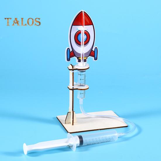 1 Sada DIY Model Raketometu Ručně Vyráběné Dřevěné Puzzle Vzduchem Poháněná Raketa Stavební Řemesla Děti STEM Vzdělávací Vědecký Experiment Hračka