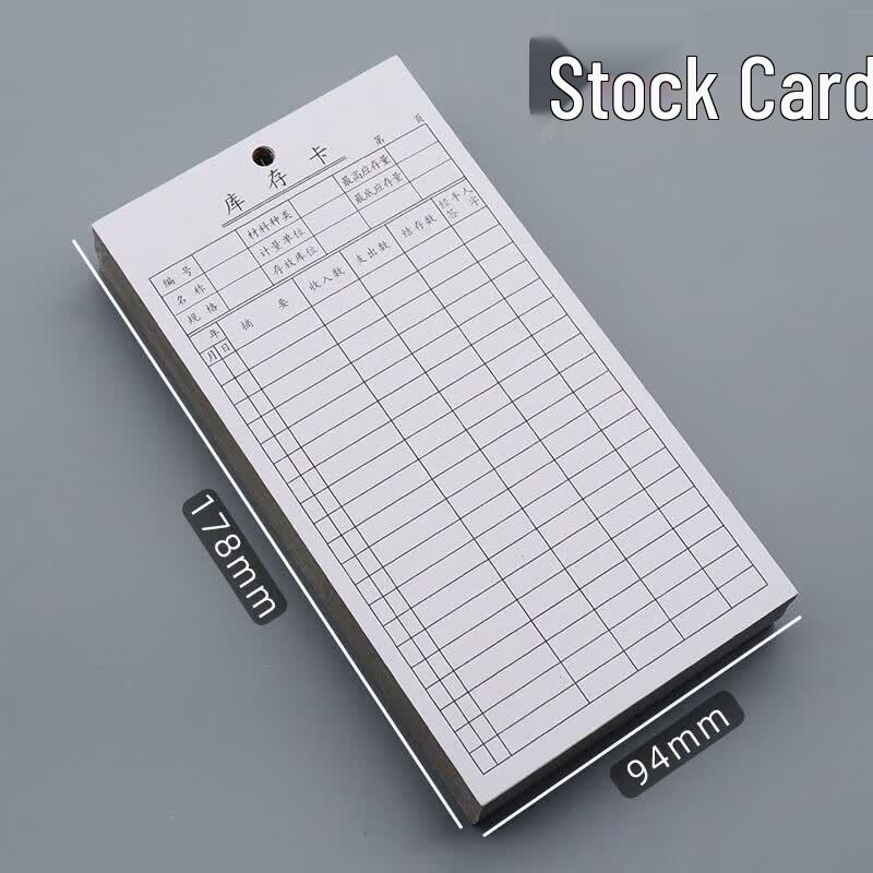Thickened Inventory Material Record Cards