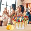 16 Holes Transparent Acrylic Ice Cream Stand Cake Cone Stand Holder Wedding Buffet Food Display Stand  Baking Kitchen Tools