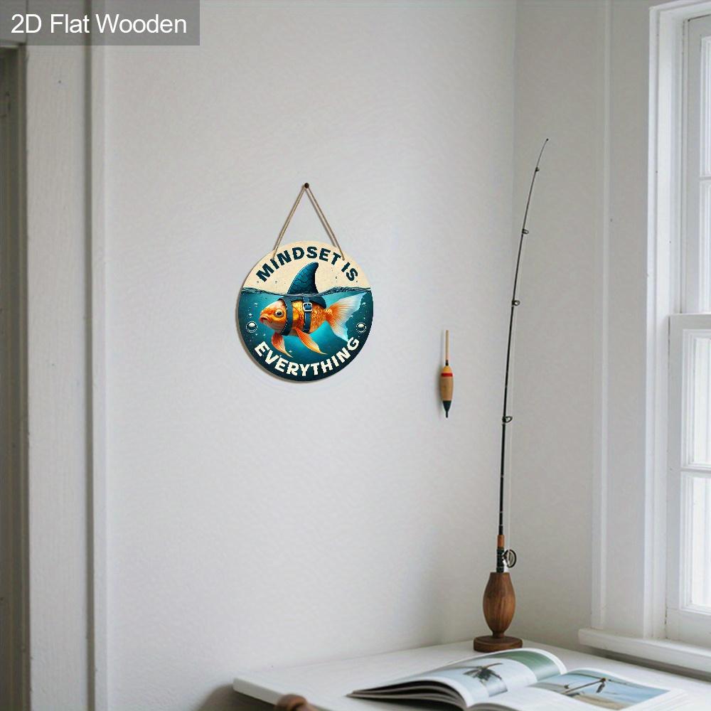 2D Flat Creative Wooden Sign with Breaking The Mindset - Unique Decorative Plaque for Outdoor, Indoor, Office Decor - Ideal Gift for Friend