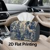 1pc, 2d Flat Printing, Tissue Box Retro Blue and White Landscape Design Pattern Printed Tissue Box, Suitable for Vacation Home Decoration, Kitchen, Li