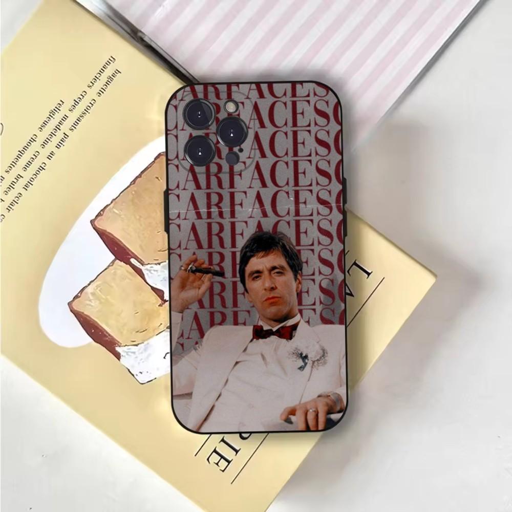 S-Scarfaces Tony M-Montana Phone Case For iPhone 16,15,14,13,12,11,Pro,X,XS,Max,XR,Plus,Mini Soft Black Cover