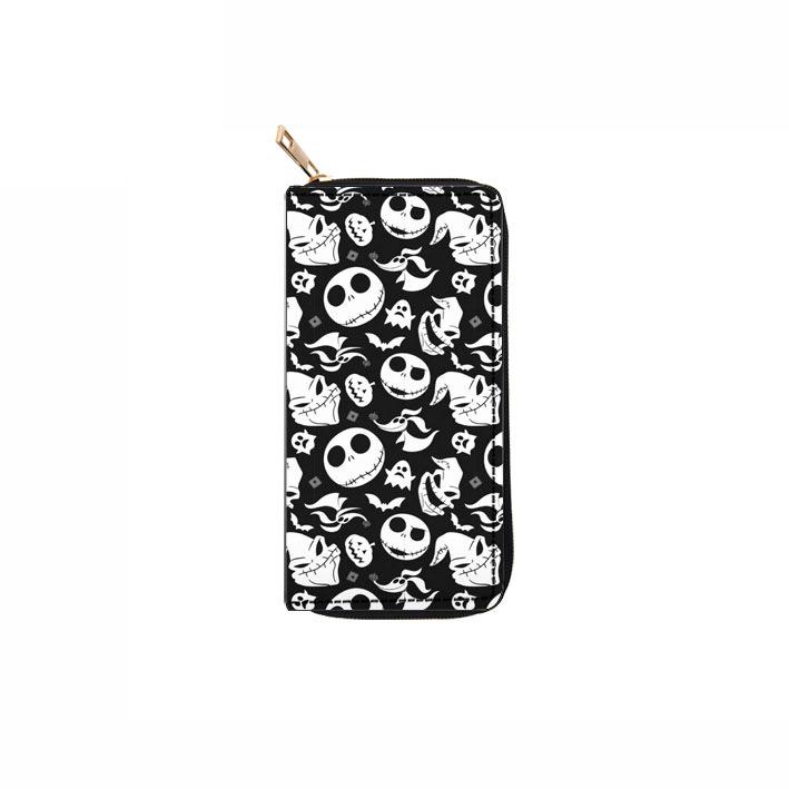 New Skull Long Zipper Wallet Christmas Fright Night Clutch Wallet
