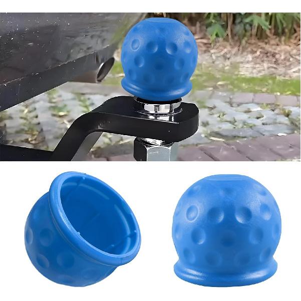 2 PCS Trailer Ball Cover, 2 Inch ID Rubber Towball Protector Trailer Hitch Protective Caps, Heavy Duty Waterproof Tow Ball Protector Replacement for