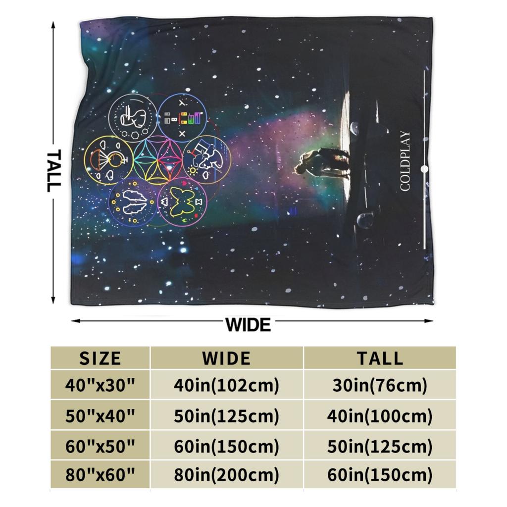 Coldplayed 2025 Tour Head Full of Dreams Merch Blanket Super Soft Warm Throw Blanket for Couch 50x60 Inches Multi-size Bedspread