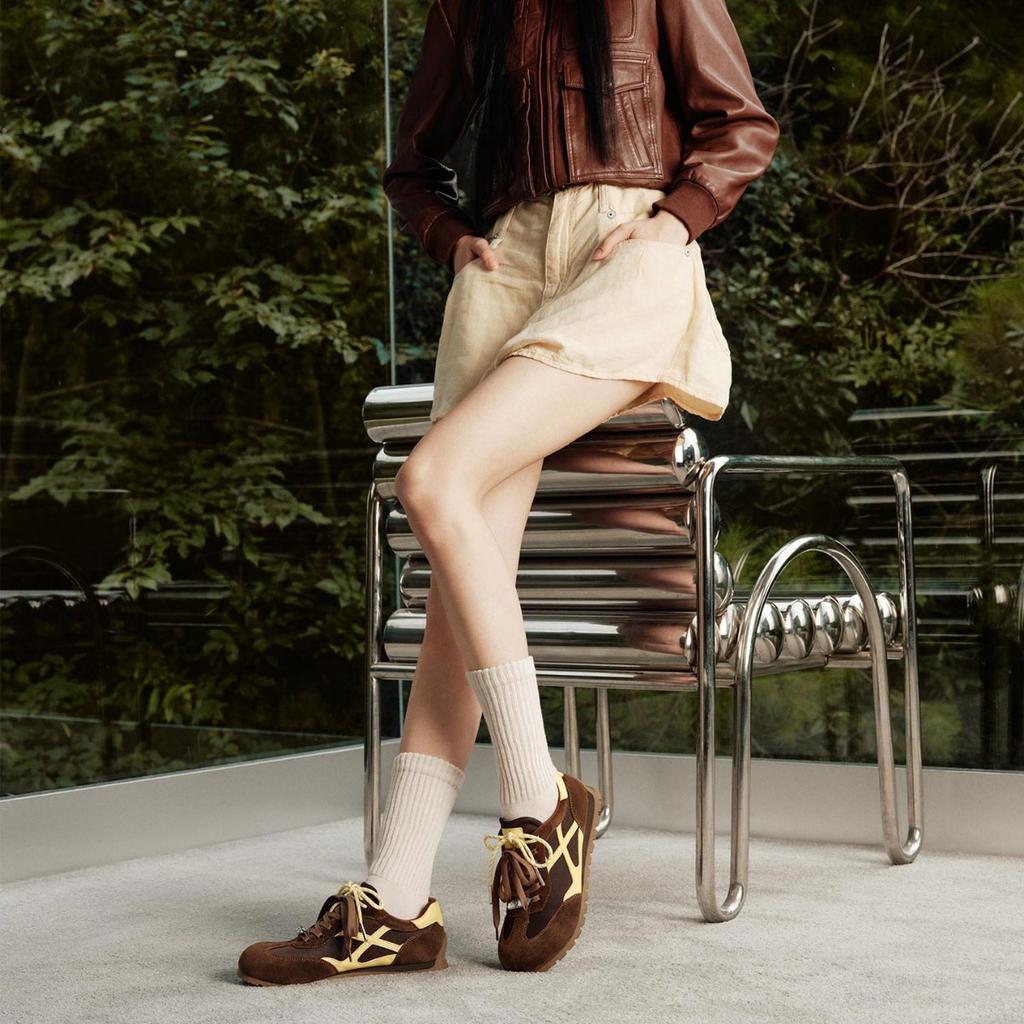 [R & D Delicate Version - Frosted Cowhide] Uncle's Genuine Leather German Training Shoes Women's 2025 New Casual Sports Shoes