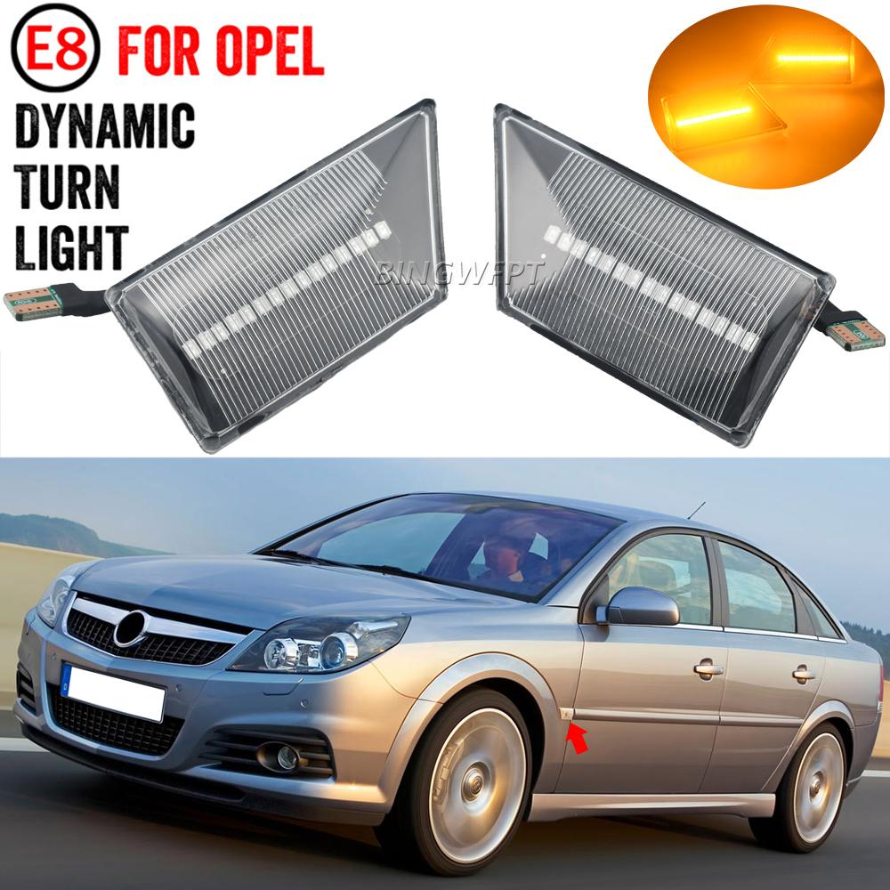2PCS For Opel Vectra C 2002-2008 For Opel Signum 2003-2008 Led Dynamic Side Marker Turn Signal Light Sequential Blinker