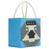 Marni Market Letter Patch Woven Fabric Polypropylene Tote Shopping Bag Women tote Light-Blue SHMH0063JBRF08100B30