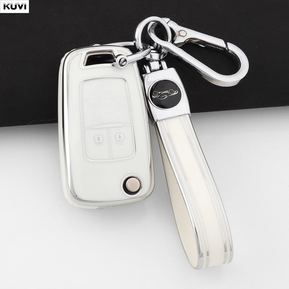 2 Buttons Tpu Shell For Chevrolet Cruze Aveo Trax Sail Malibu For Opel Vauxhall Astra Corsa Meriva Insignia Car Key Case Cover