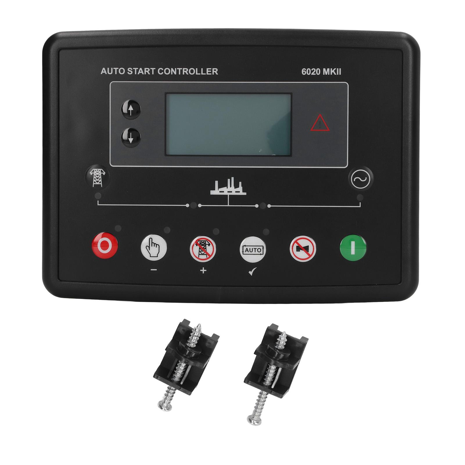 

Контролер автоматичного запуску генератора Пульт дистанційного керування РК-екран Корпус із АБС-пластику Панель керування DC8‑35V 600V AC