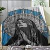 GUOYU Blanket Mary Throw Soft Flannel Throw Summer Blanket Lightweight Cozy Nap Blanket for Sofa Bed Travel