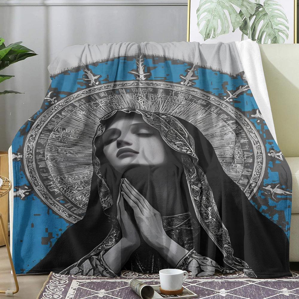 GUOYU Blanket Mary Throw Soft Flannel Throw Summer Blanket Lightweight Cozy Nap Blanket for Sofa Bed Travel