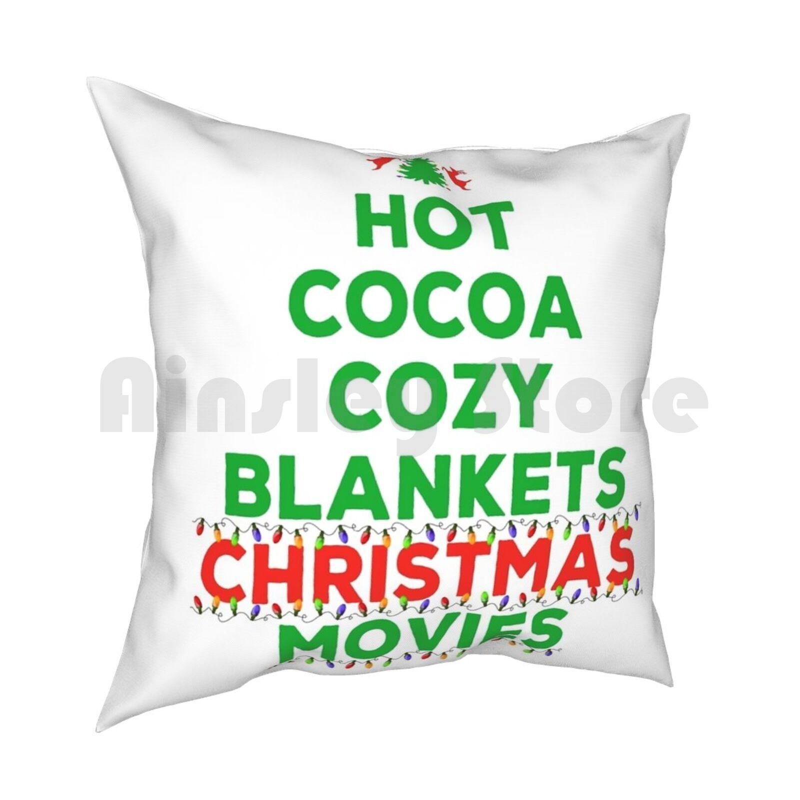 Hot Cocoa Cozy Christmas Movies Pillow Case Printed Home Soft Throw Pillow Hot Cocoa Cozy Christmas Movies Hot Cocoa 30x30cm 12x12in