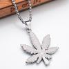 Korean Style Maple Leaf Pendant Necklace: Unisex Fashion Titanium Steel Sweater Chain