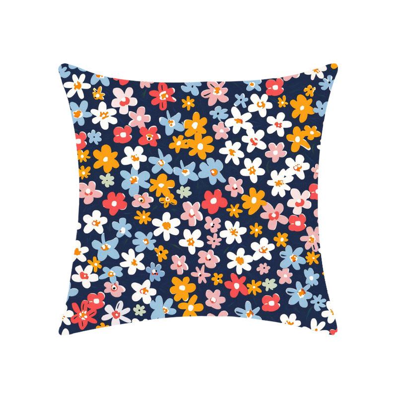 New Floral Floral Series Pillow Case Soft Car Home Decoration Bedroom Bedside Pillow Cushion Cover